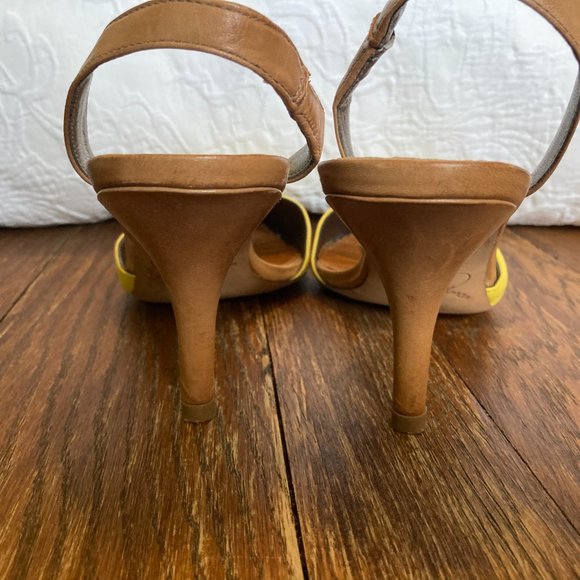 Yellow Slingback Kitten Heels - Picture 7 of 8